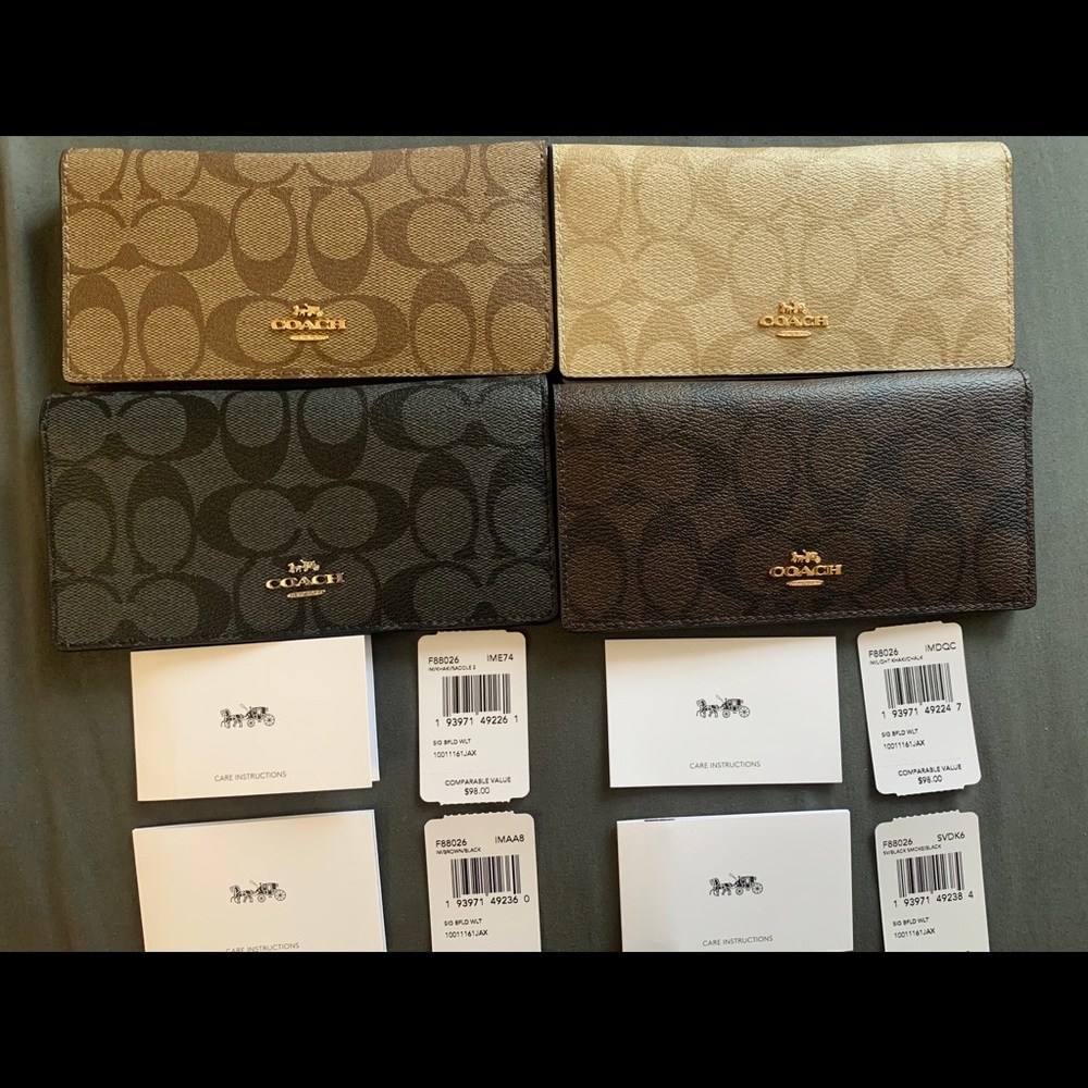 Coach Bifold Wallet Signature Collection